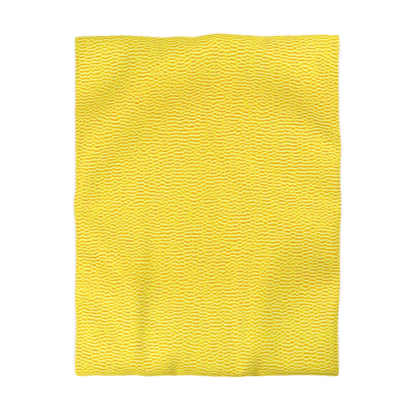 Sunshine Yellow Lemon: Denim-Inspired, Cheerful Fabric - Microfiber Duvet Cover