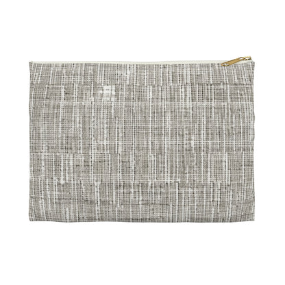 Silver Grey: Denim-Inspired, Contemporary Fabric Design - Accessory Pouch