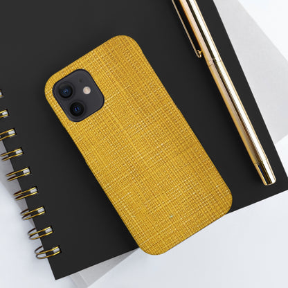 Radiant Sunny Yellow: Denim-Inspired Summer Fabric - Tough Phone Cases