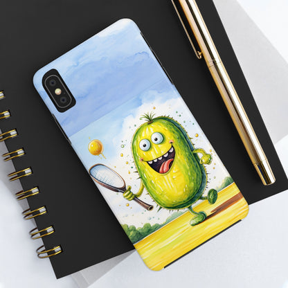 Pickleball Sport: Athletic Pickle Playing Game with Net and Paddle - Tough Phone Cases