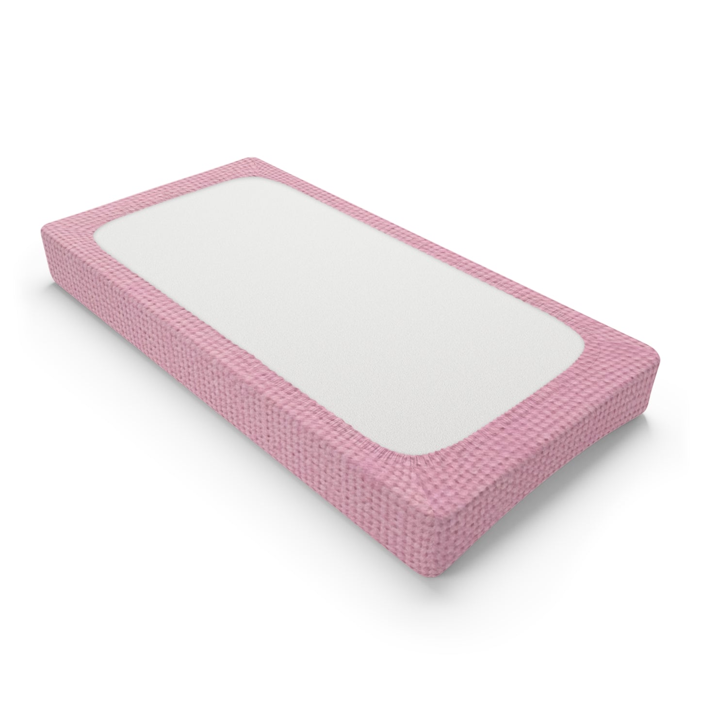 Blushing Garment Dye Pink: Denim-Inspired, Soft-Toned Fabric - Baby Changing Pad Cover