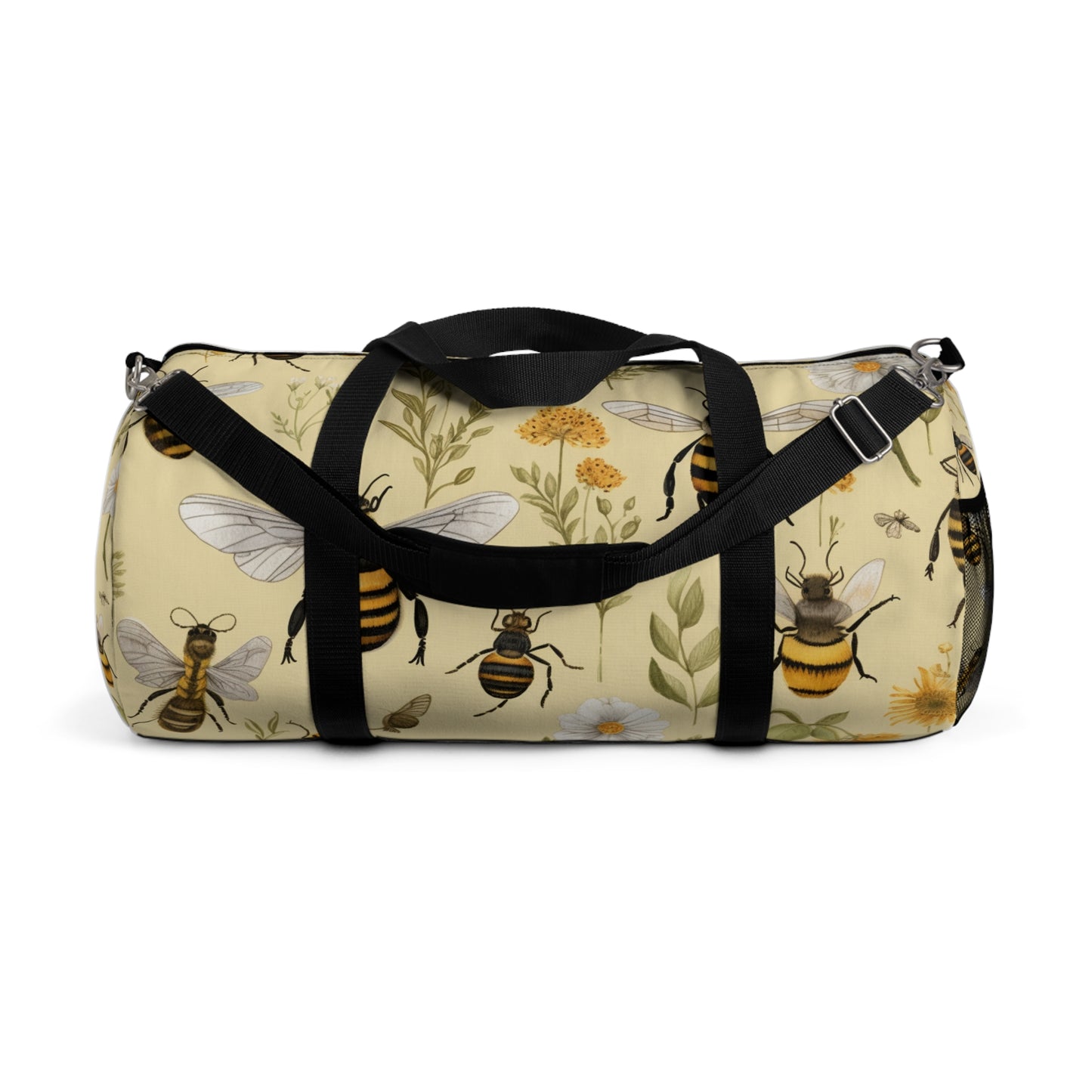 Whimsical Bee & Honeycombs Nature-Friendly Pattern Design Duffel Bag