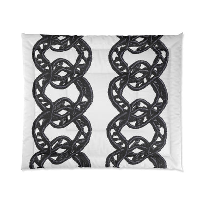 Black Chain Faux Embroidery - Comforter