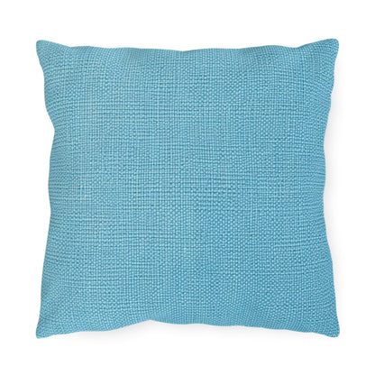 Bright Aqua Teal: Denim-Inspired Refreshing Blue Summer Fabric - Outdoor Pillows