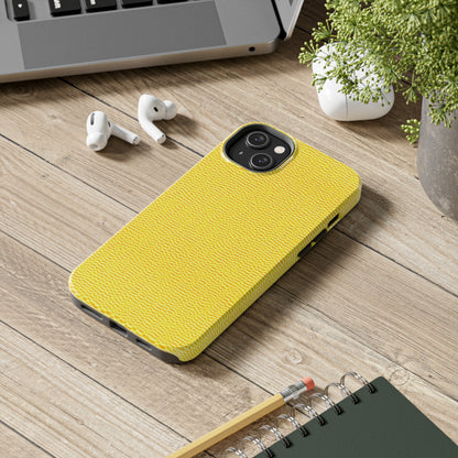 Sunshine Yellow Lemon: Denim-Inspired, Cheerful Fabric - Tough Phone Cases