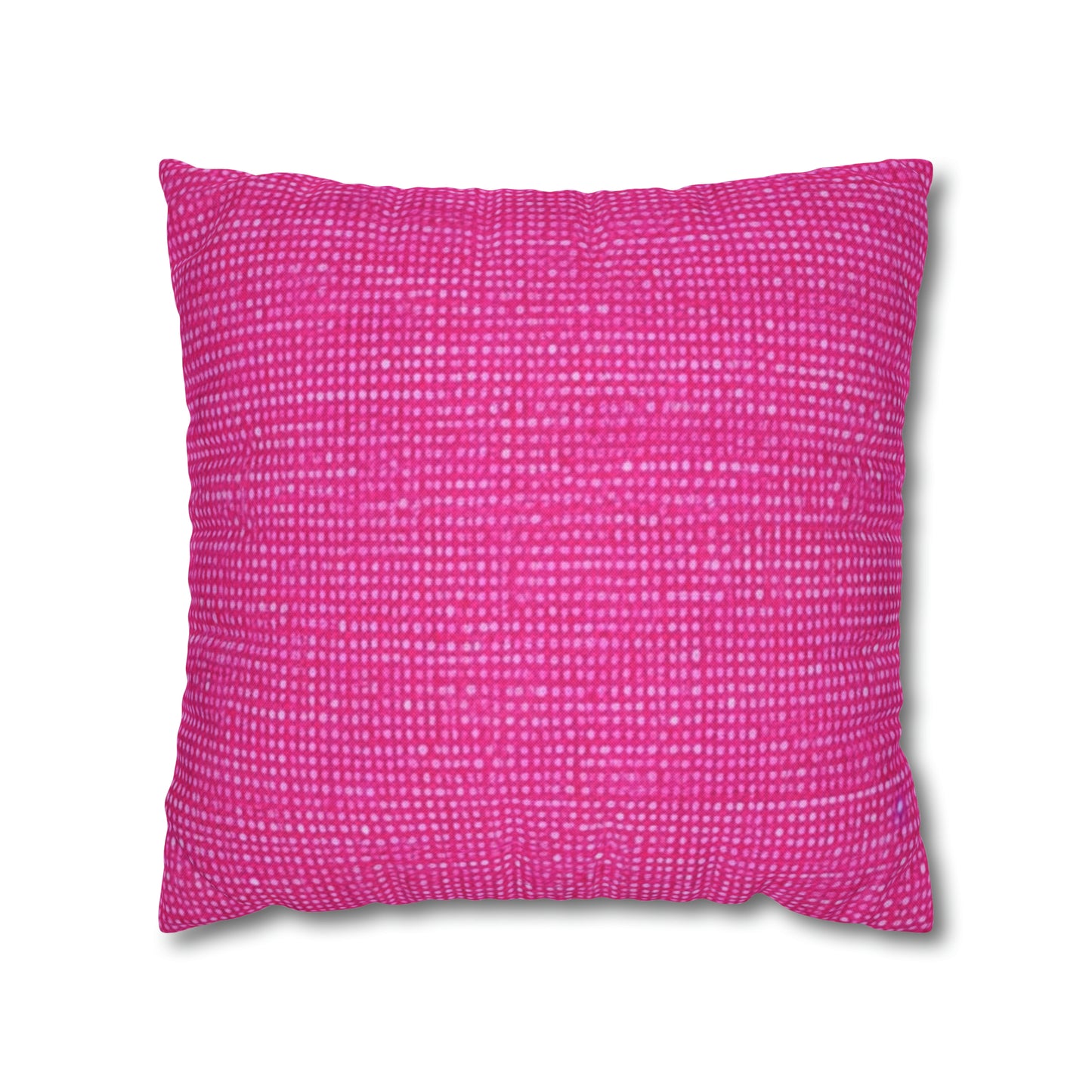 Hot Neon Pink Doll Like: Denim-Inspired, Bold & Bright Fabric - Spun Polyester Square Pillow Case