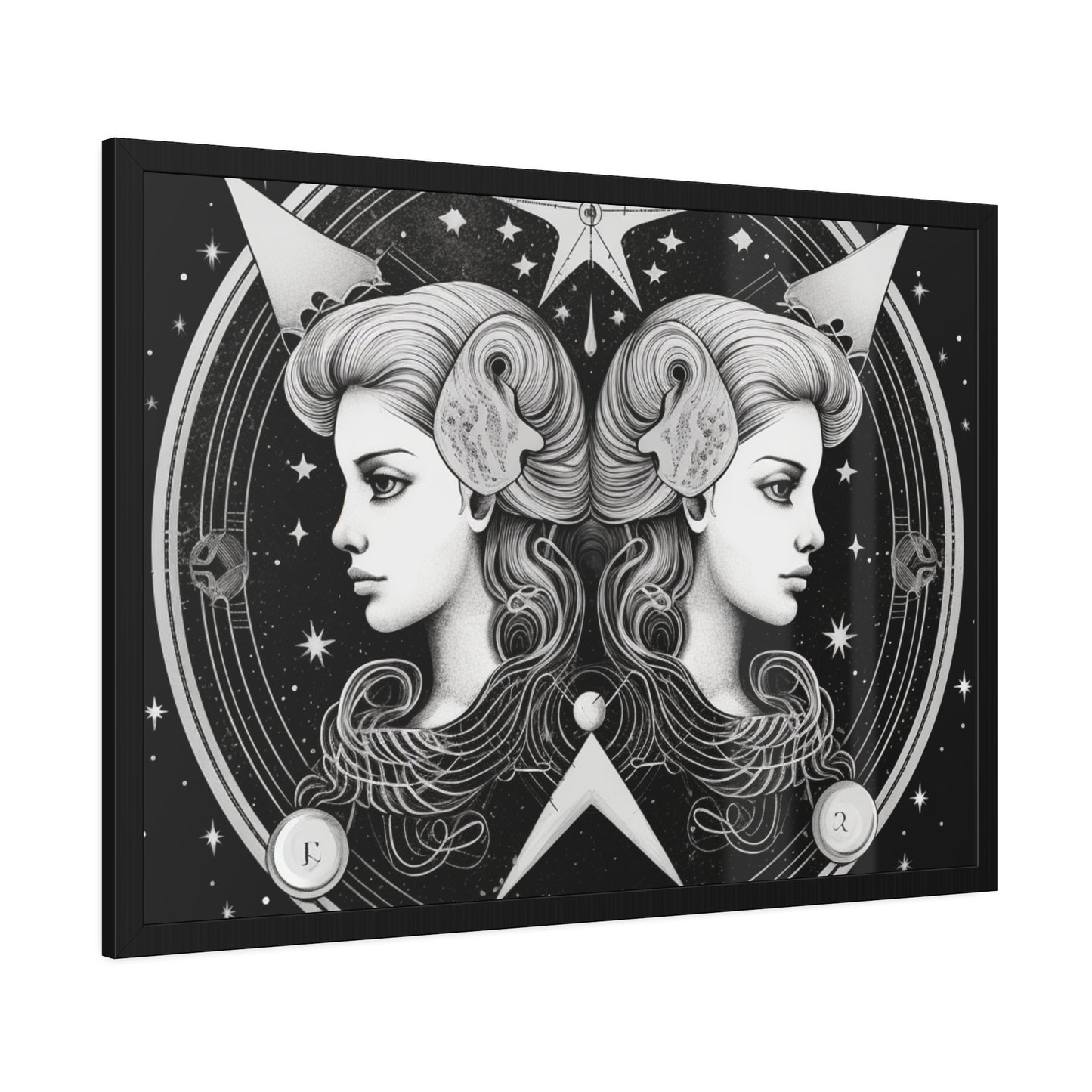 Gemini Zodiac - Framed Paper Posters