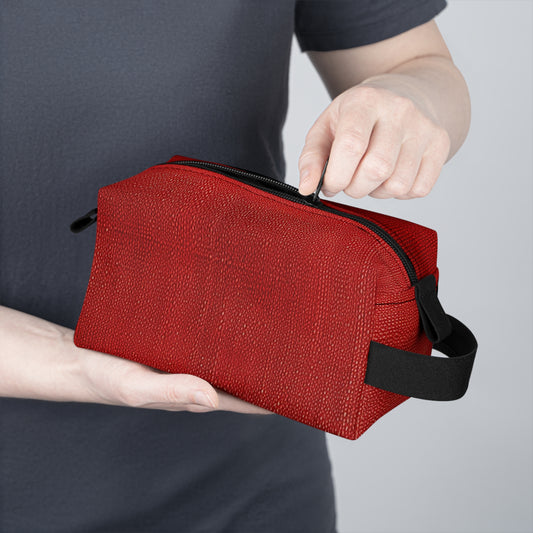Juicy Red Berry Blast: Denim Fabric Inspired Design - Toiletry Bag