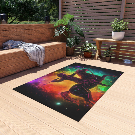 Colorful Sagittarius Zodiac Sign - Star Universe Theme - Outdoor Rug