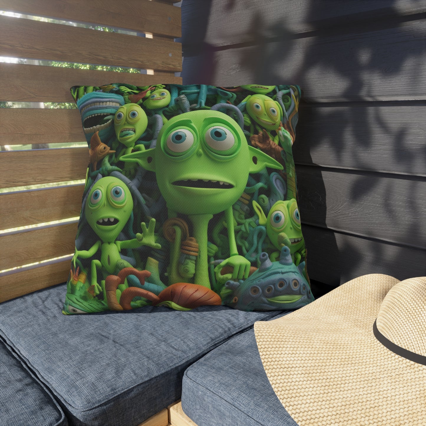 Toy Alien Story Space Character Galactic UFO Anime Cartoon - Outdoor Pillows