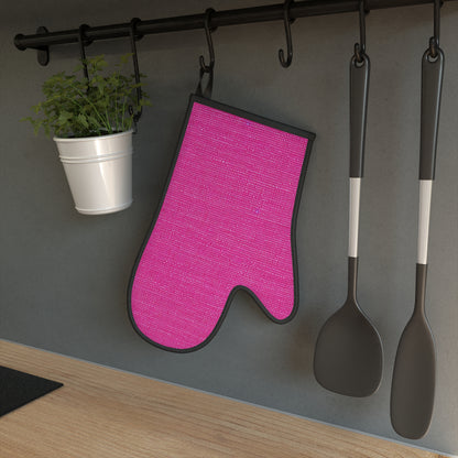 Hot Neon Pink Doll Like: Denim-Inspired, Bold & Bright Fabric - Oven Glove