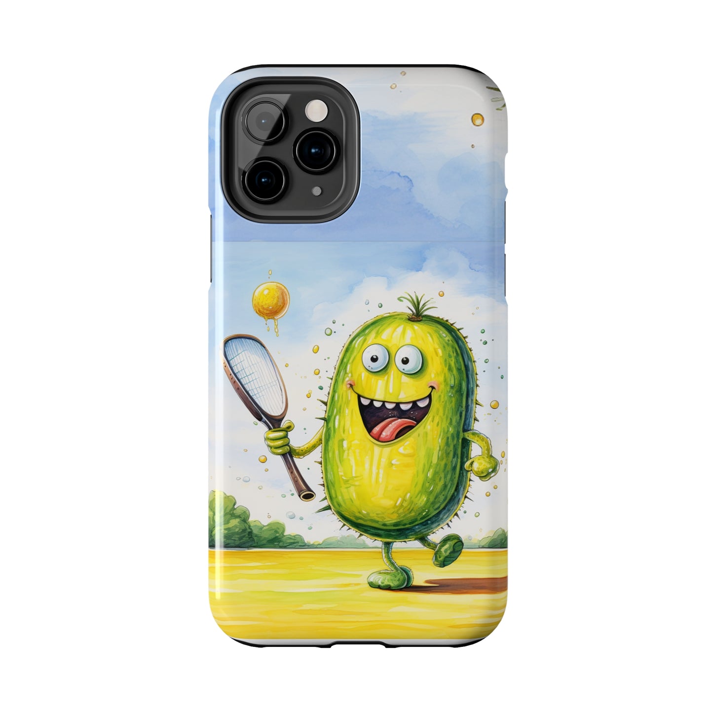 Pickleball Sport: Athletic Pickle Playing Game with Net and Paddle - Tough Phone Cases