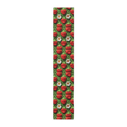 Strawberry Field Crochet - Forever Forest Greens - Fruit Berry Harvest Crop - Table Runner (Cotton, Poly)