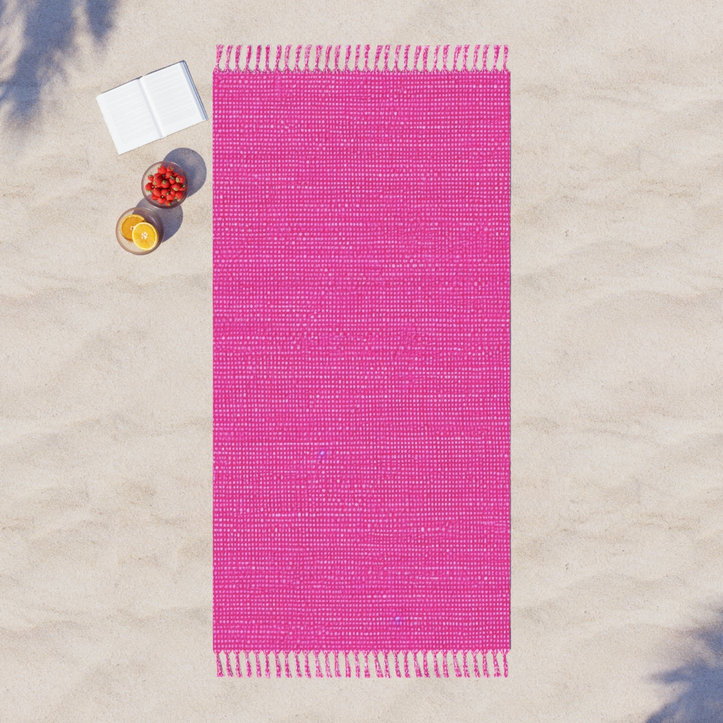 Hot Neon Pink Doll Like: Denim-Inspired, Bold & Bright Fabric - Boho Beach Cloth