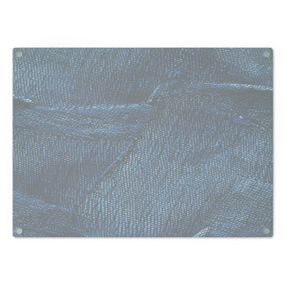 Dark Blue: Distressed Denim-Inspired Fabric Design - Cutting Board