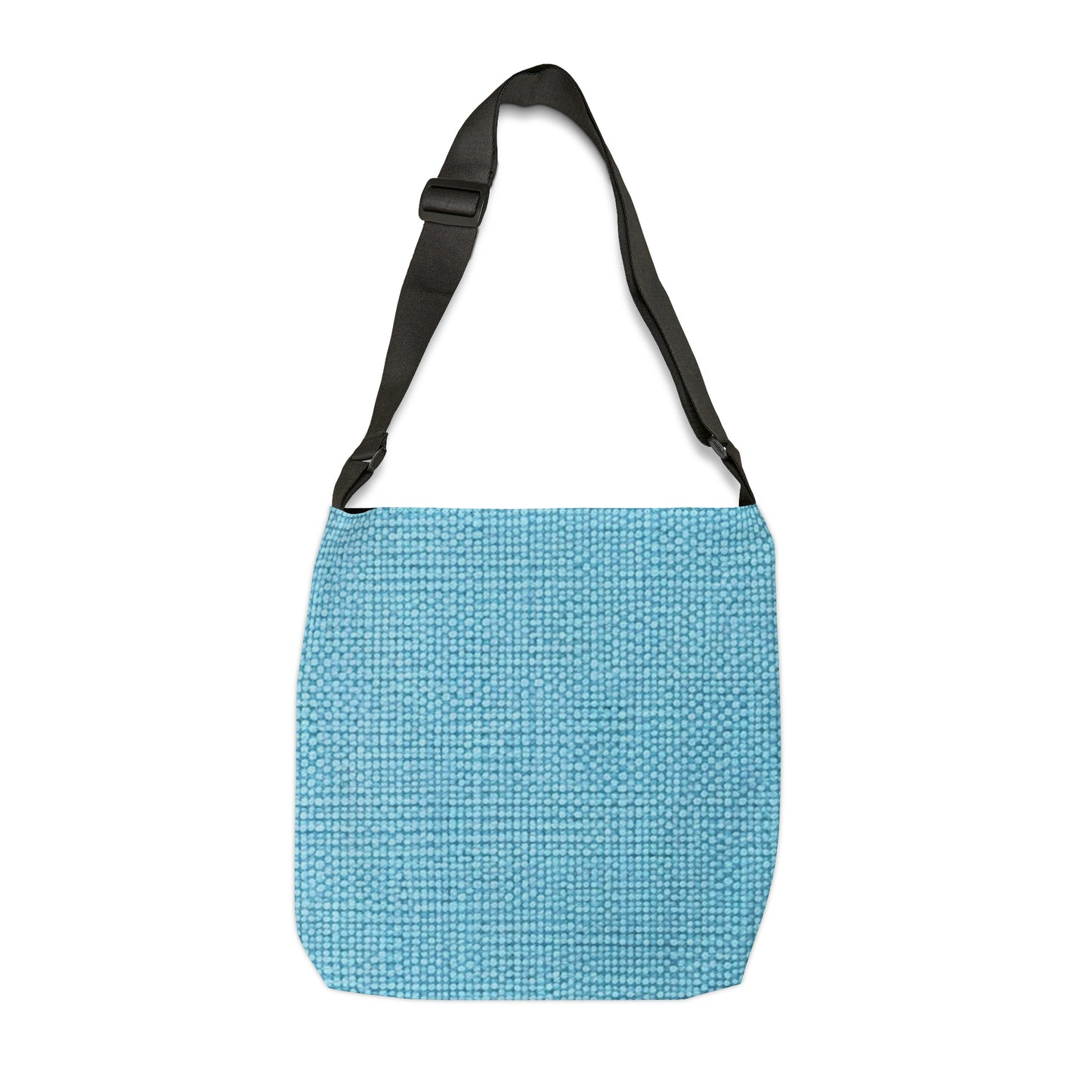 Bright Aqua Teal: Denim-Inspired Refreshing Blue Summer Fabric - Adjustable Tote Bag (AOP)