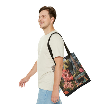 Alien Sewing Bordar, Máquina de Coser, Bolso Tote (AOP)