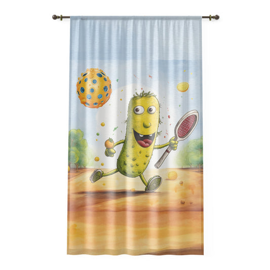 Pickleball Play: Pickle Sport Action Game, Fast Dink Ball - Window Curtain