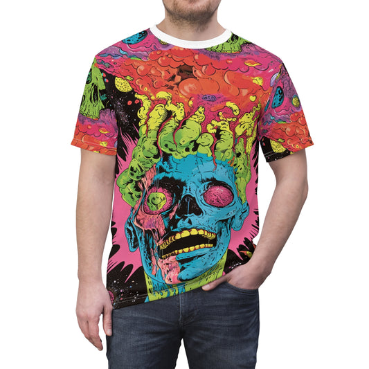 cosmic horror psychadelic, Unisex Cut & Sew Tee (AOP)