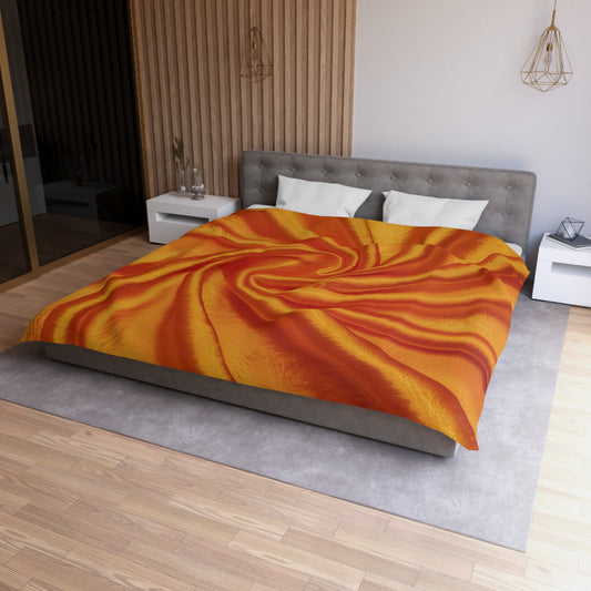 Orange Silk, Microfiber Duvet Cover