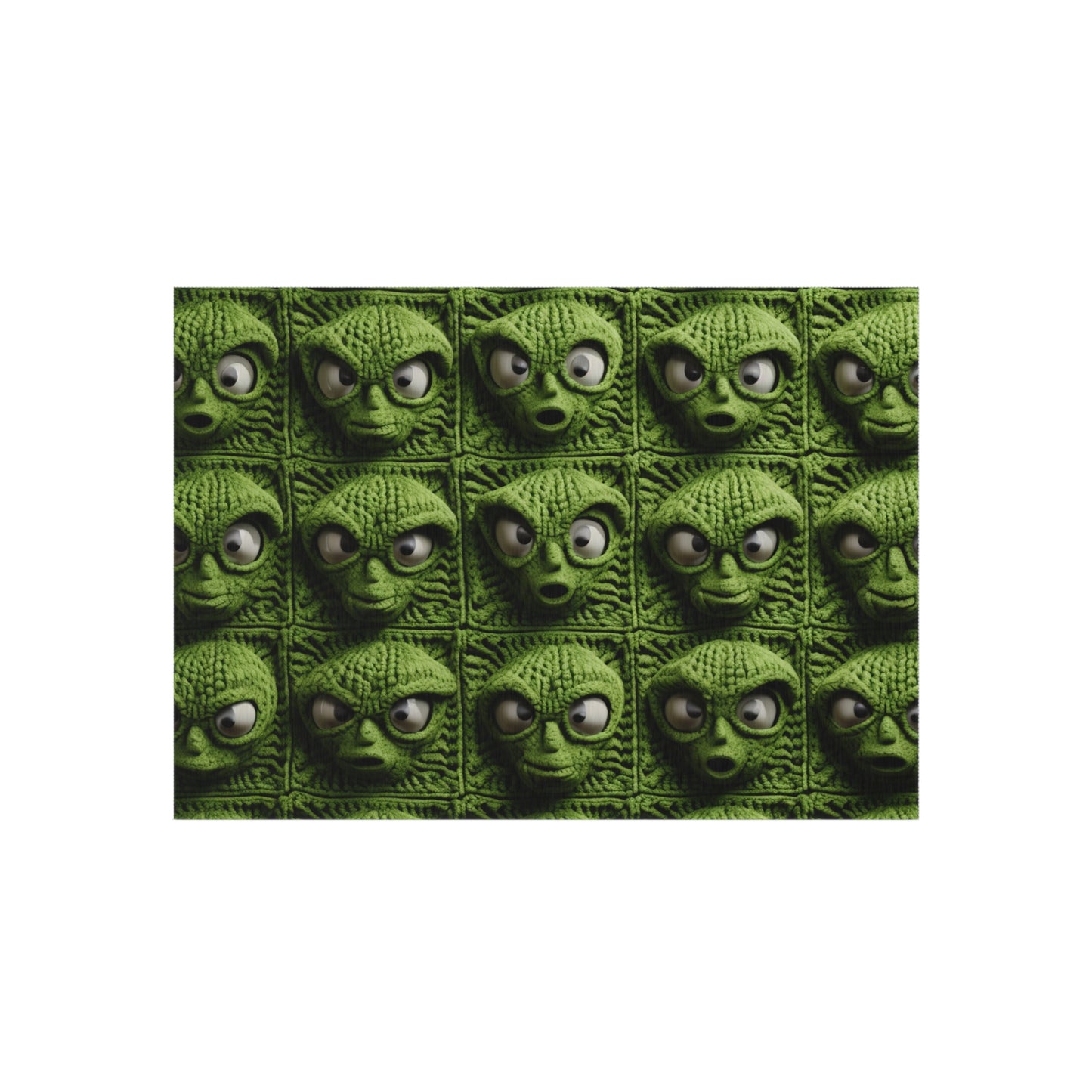 Alien Granny Square Crochet - Galacitc Space Sci fi Fantasy Theme - Outdoor Rug