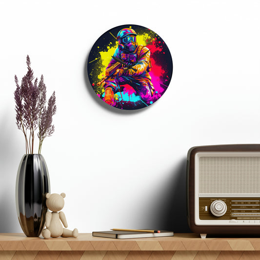 Paintball Acrylic Wall Clock