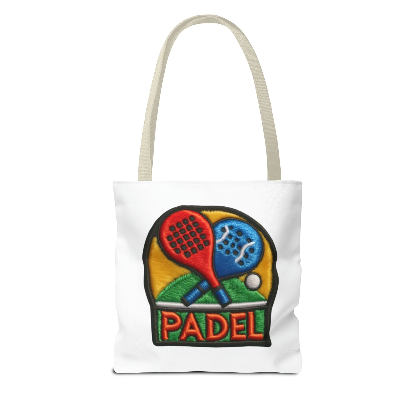 Padel Chenille Patch, Faux Graphic- Tote Bag (AOP)