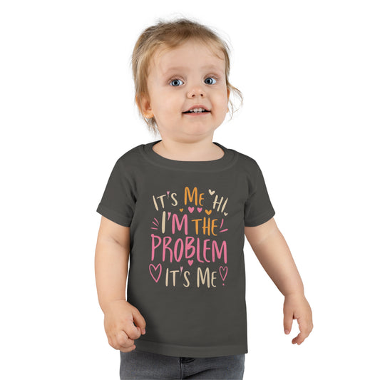 Soy yo Hola, soy el problema Soy yo - Regalo de San Valentín con corazón retro - Camiseta para niños pequeños