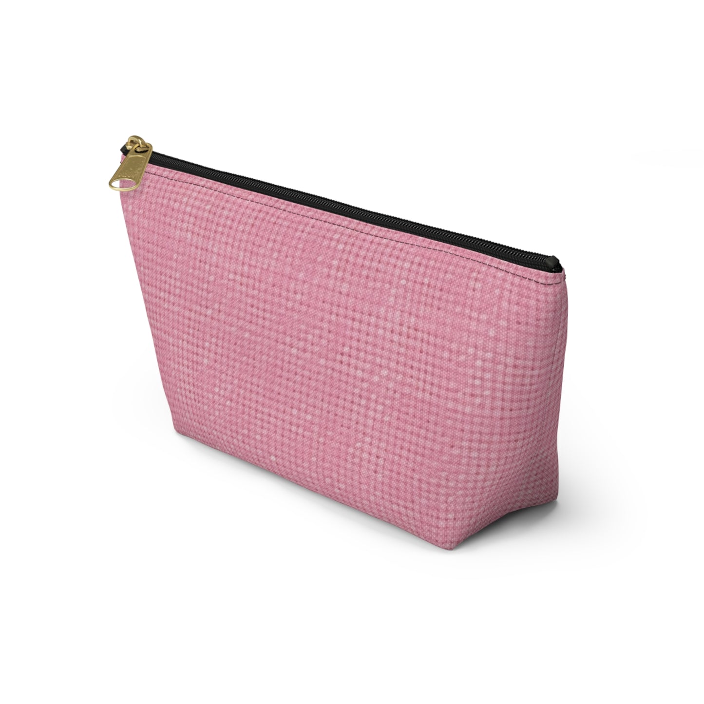 Pastel Rose Pink: Denim-Inspired, Refreshing Fabric Design - Accessory Pouch w T-bottom