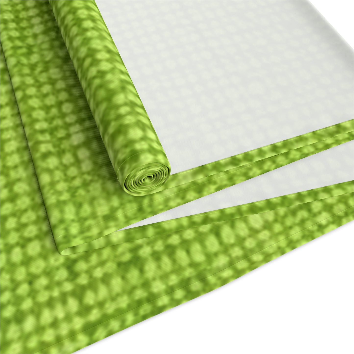 Lush Grass Neon Green: Denim-Inspired, Springtime Fabric Style - Table Runner (Cotton, Poly)