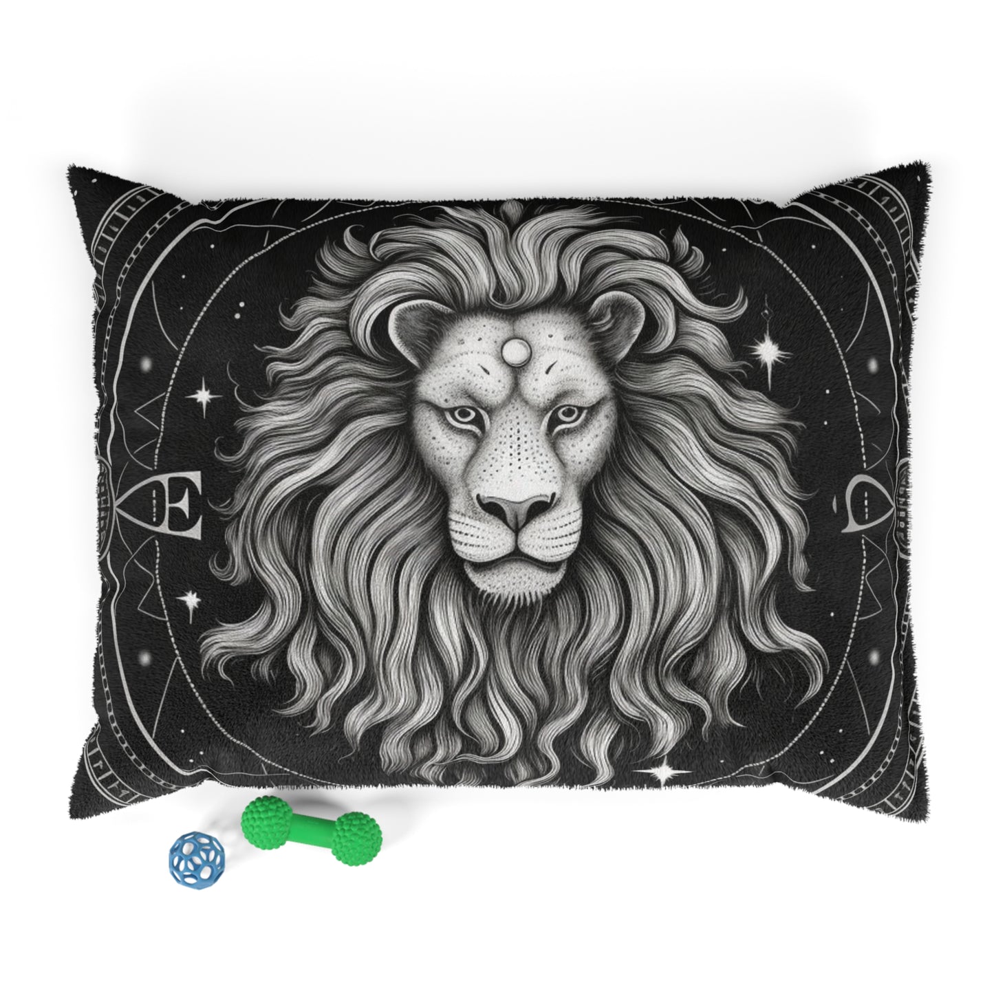 Leo Zodiac Design, Lion Symbol, Indoor Polyester & Cotton Pet Bed