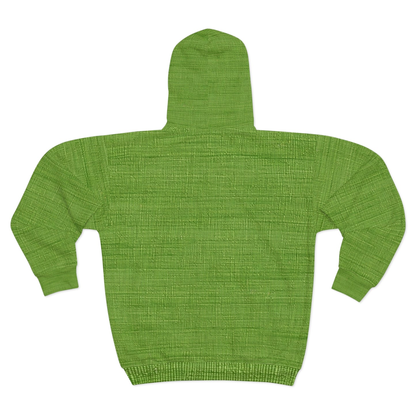 Olive Green Denim-Style: Seamless, Textured Fabric - Unisex Zip Hoodie (AOP)