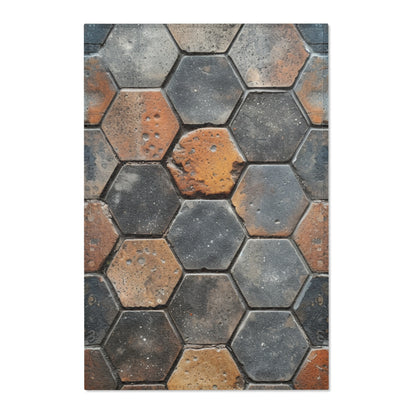 Hexagonal Floor Tiles, Faux Graphic Gift, Area Rugs