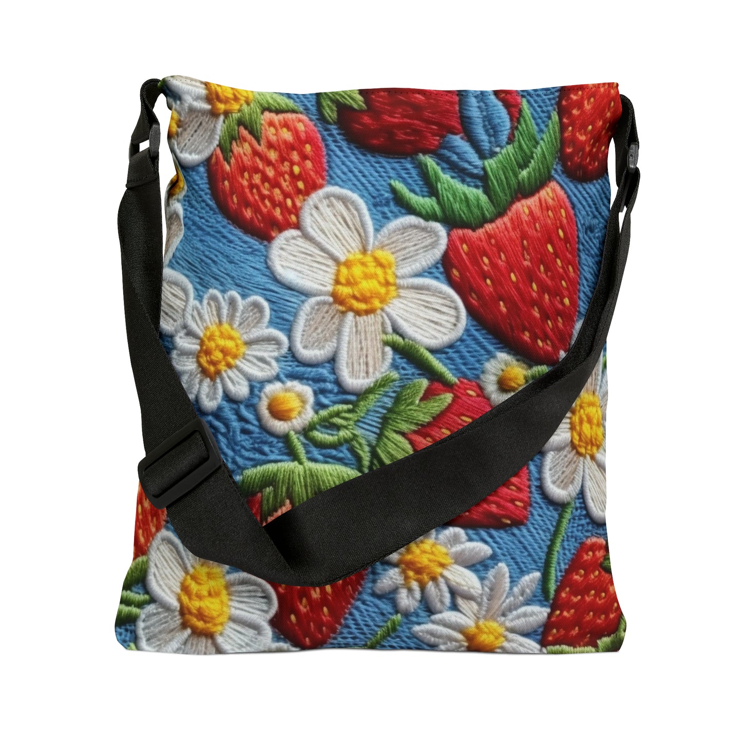 Orchard Berries: Juicy Sweetness from Nature's Garden - Fresh Strawberry Elegance - Adjustable Tote Bag (AOP)