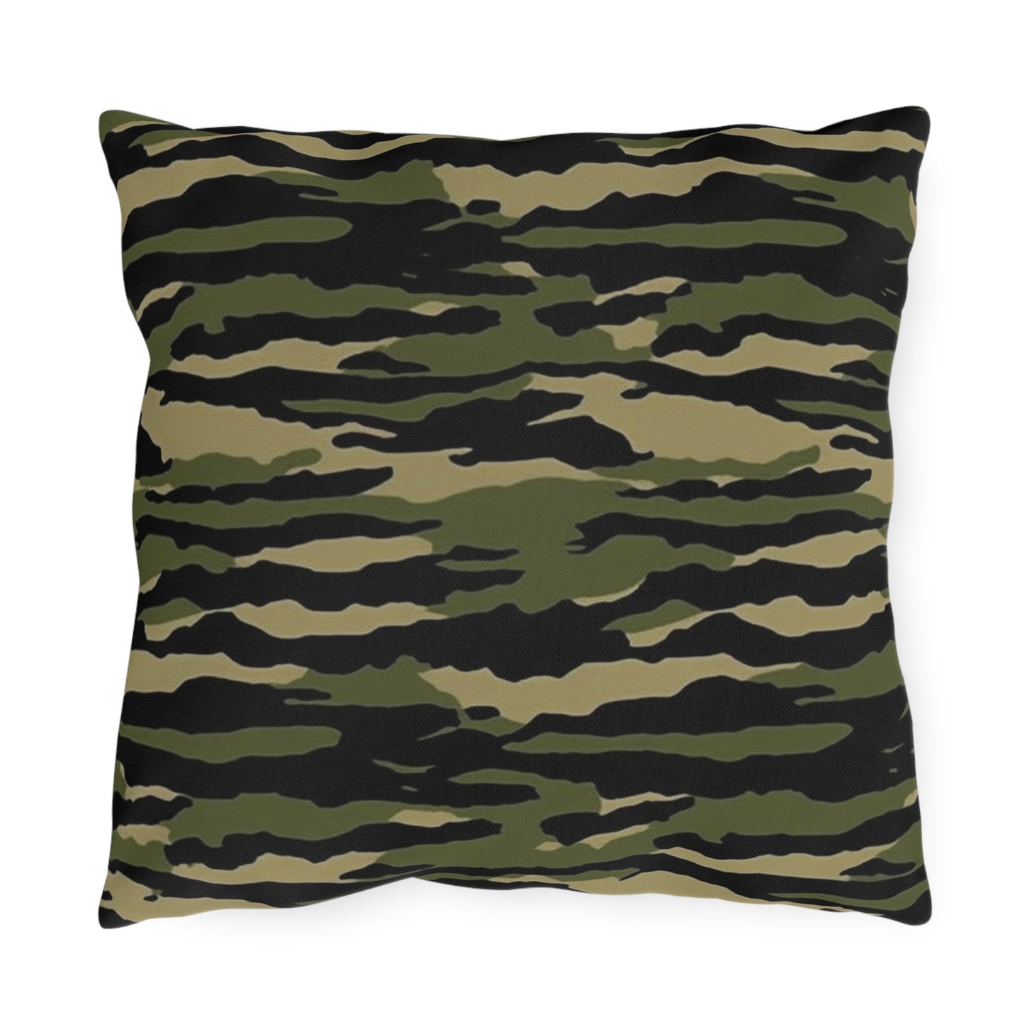 Tiger Stripe Camouflage: Military Style - Outdoor Pillows