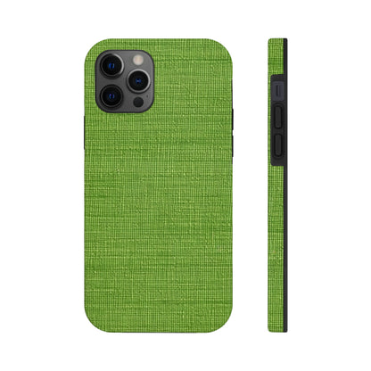 Olive Green Denim-Style: Seamless, Textured Fabric - Tough Phone Cases