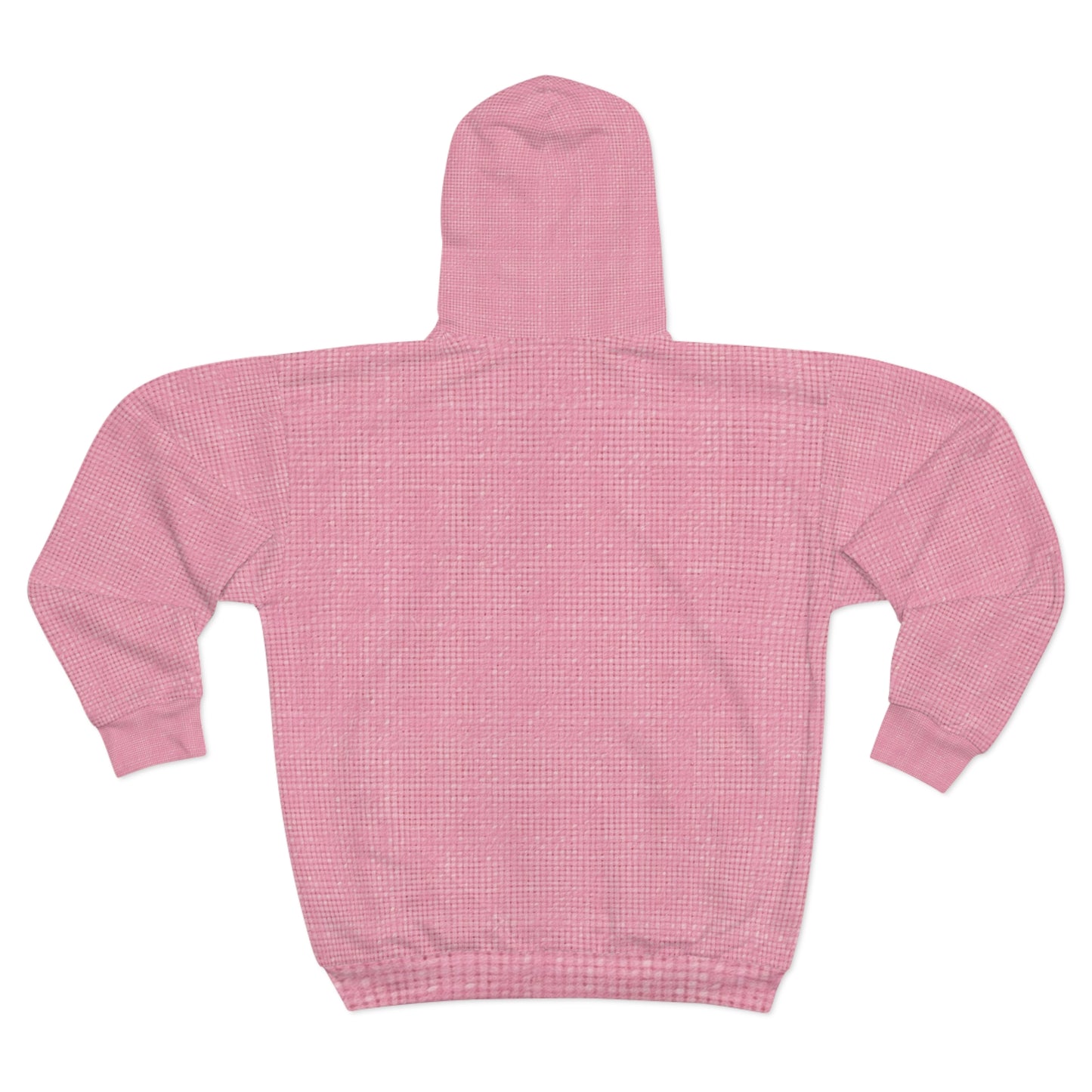 Pastel Rose Pink: Denim-Inspired, Refreshing Fabric Design - Unisex Zip Hoodie (AOP)