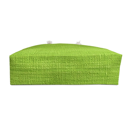 Lush Grass Neon Green: estilo de tela primaveral inspirado en la mezclilla - Bolso de fin de semana