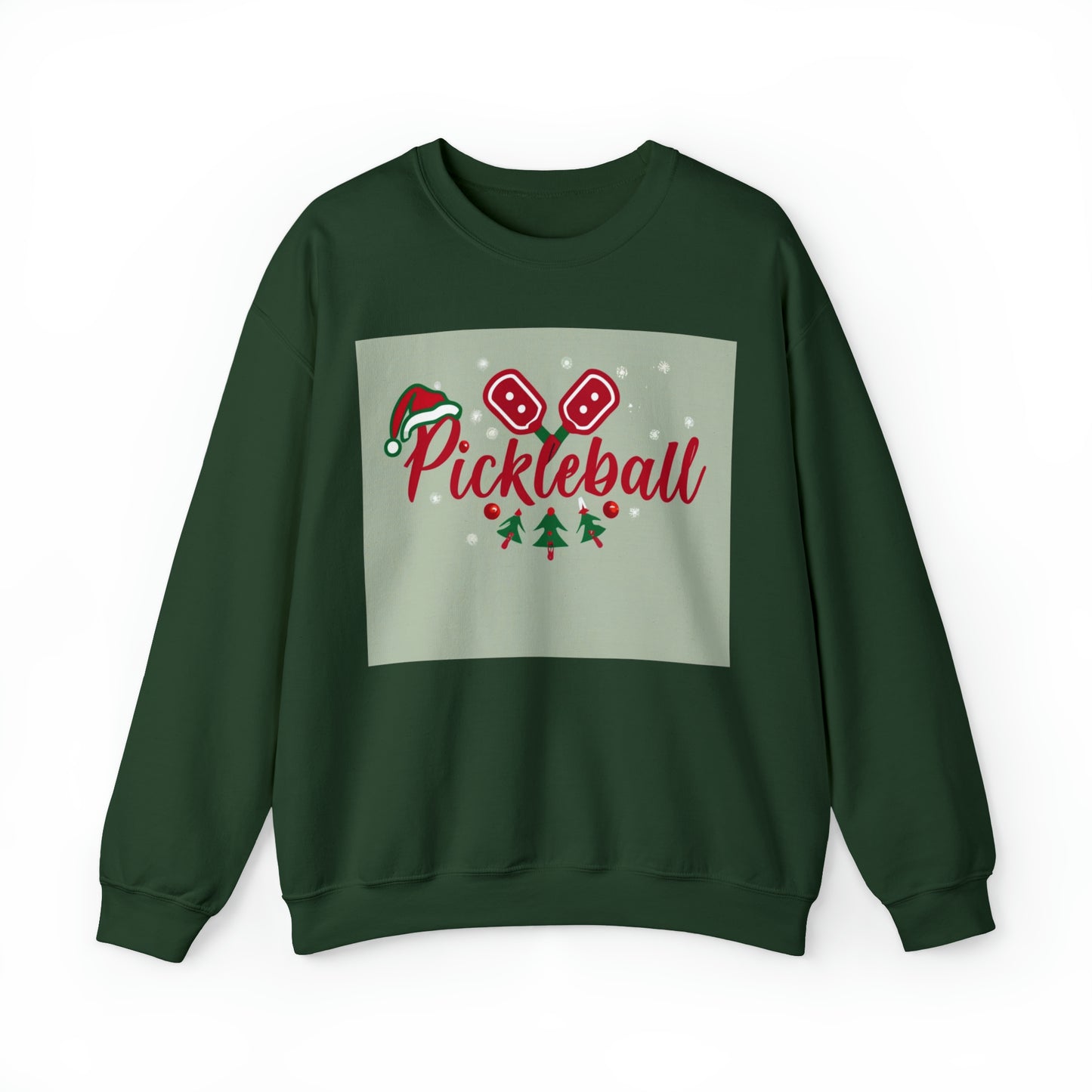 Festive Pickleball Paddle Christmas - Unisex Heavy Blend™ Crewneck Sweatshirt