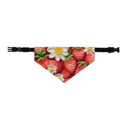 Strawberry Strawberries Embroidery Design - Fresh Pick Red Berry Sweet Fruit - Pet Bandana Collar