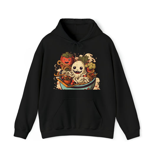 Ramen fantasma japonés de Halloween Diseño clásico navideño embrujado de Japón - Sudadera con capucha unisex Heavy Blend™ 