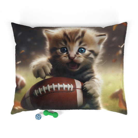 Football Kitten Touchdown: Tabby's Winning Play Sport Game - Dog & Pet Bed