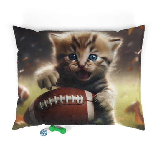 Football Kitten Touchdown: Juego deportivo ganador de Tabby - Cama para perros y mascotas