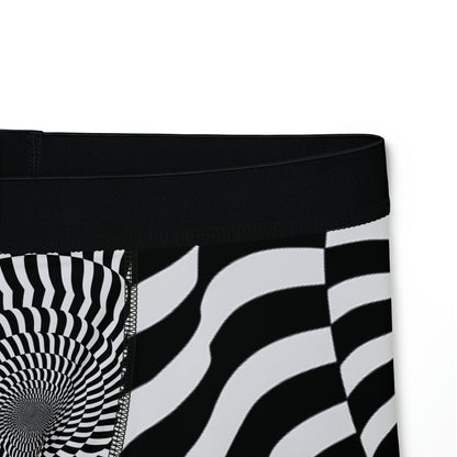 Vortex, Optical Illusion, Mens Swimsuit, Mens Swim Trunks, Men Swim Shorts, Guy Swim Wear - Hybrid Swim Ready Shorts