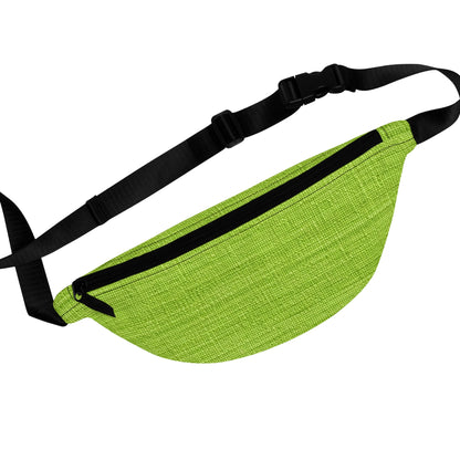 Lush Grass Neon Green: Denim-Inspired, Springtime Fabric Style - Fanny Pack