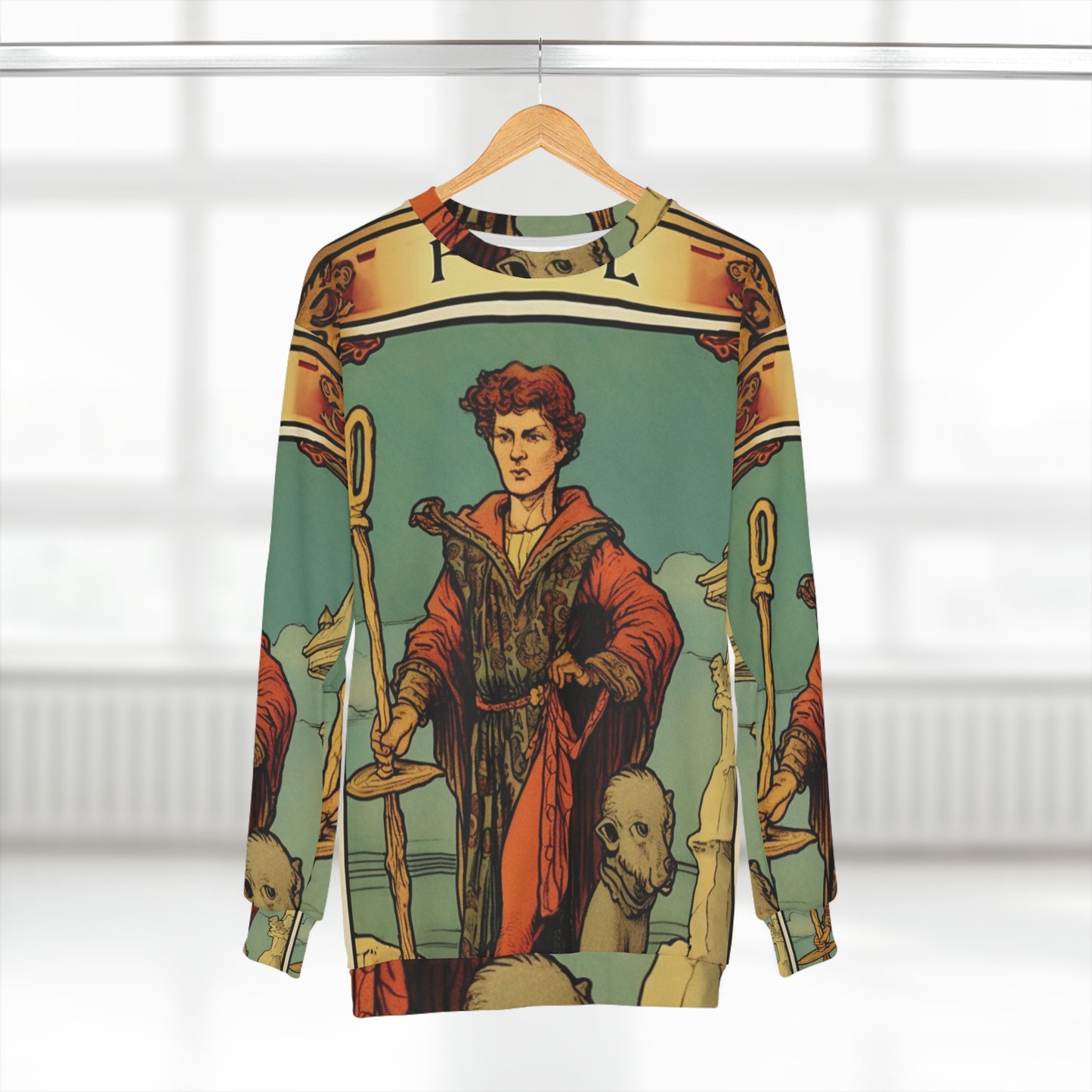 Tarot Místico - Representación artística de la carta del tonto - Sudadera unisex (AOP) 