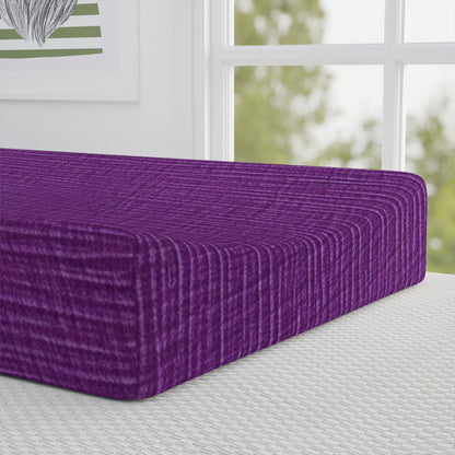 Violet/Plum/Purple: Denim-Inspired Luxurious Fabric - Baby Changing Pad Cover