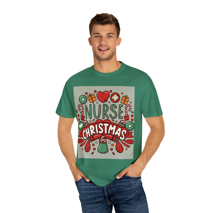 Nurse Christmas Holiday - Unisex Garment-Dyed T-shirt