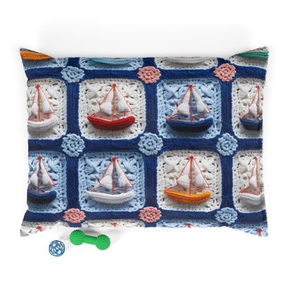 Crochet Boat Ship Sea Vessel Ocean Beach Travel Yacht Design - Dog & Pet Bed