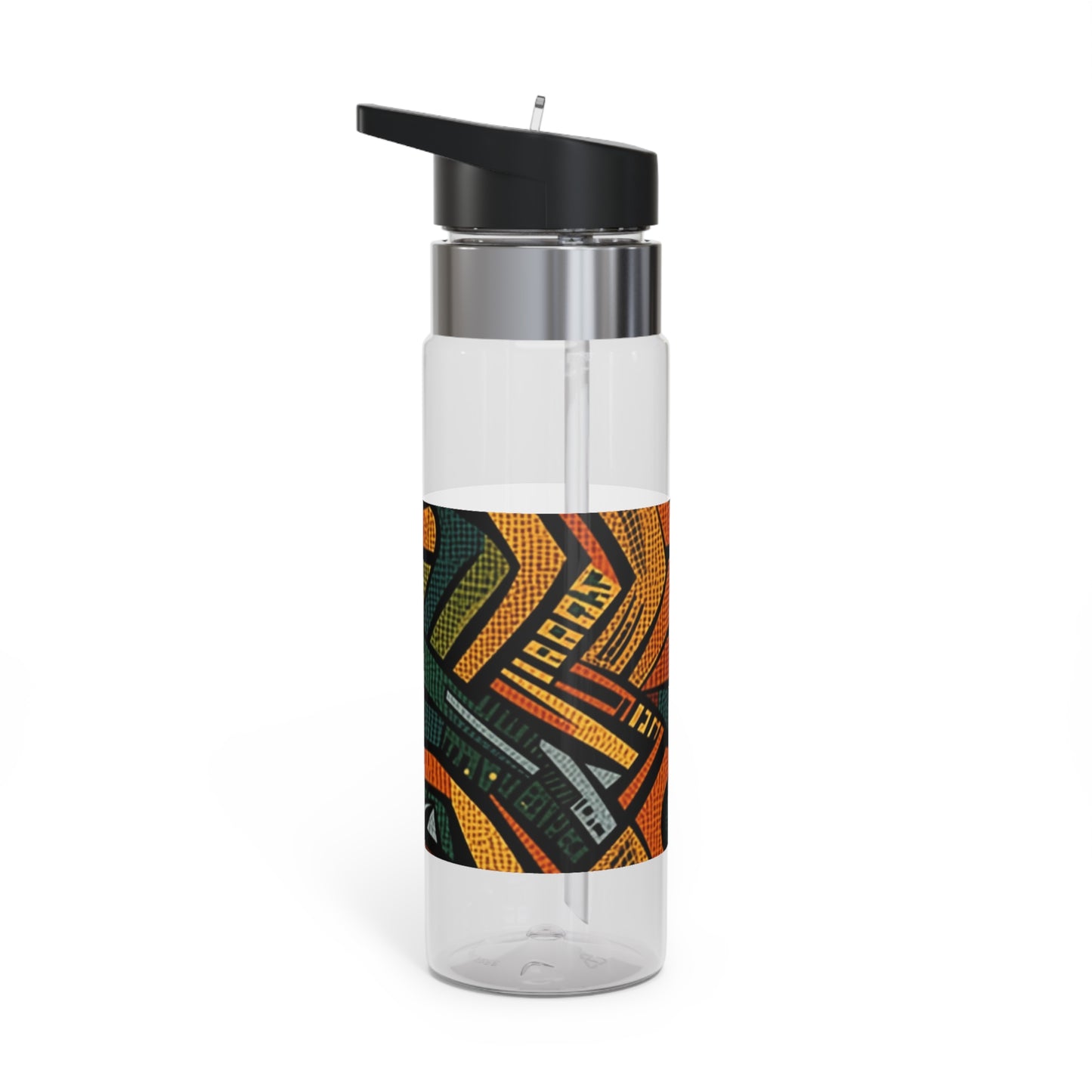 1960-1970s Style African Ornament Textile - Bold, Intricate Pattern - Kensington Tritan™ Sport Bottle, 20oz